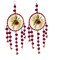 Ring Wall Hanging Woollen Stuffed Rajasthani Traditional Handicraft Set of 2 Wall Art Hanging Wind Chime Decorative Showpiece Diwali Gift Latkan for Home Office Decor